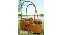 balinese ethnic large sizetote  handbag rattan grass coco 